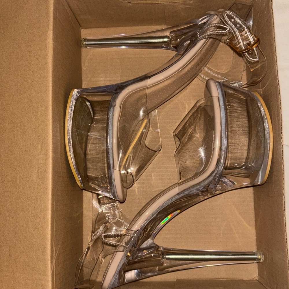 Clear ,platform ,pole dancing heels